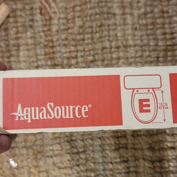 New, Smooth Close White Toilet Seat E Elongated 18.7" AquaSource Easy Install - Picture 16 of 16